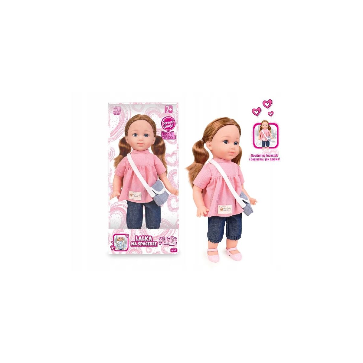 Lalka Natalia w różowej tunice [mm:] 360 Artyk (185656)