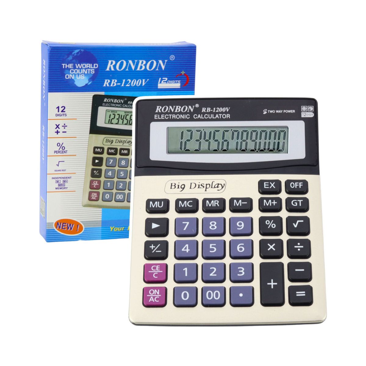 Kalkulator na biurko Ronbon RB-1200V Lean (21862)