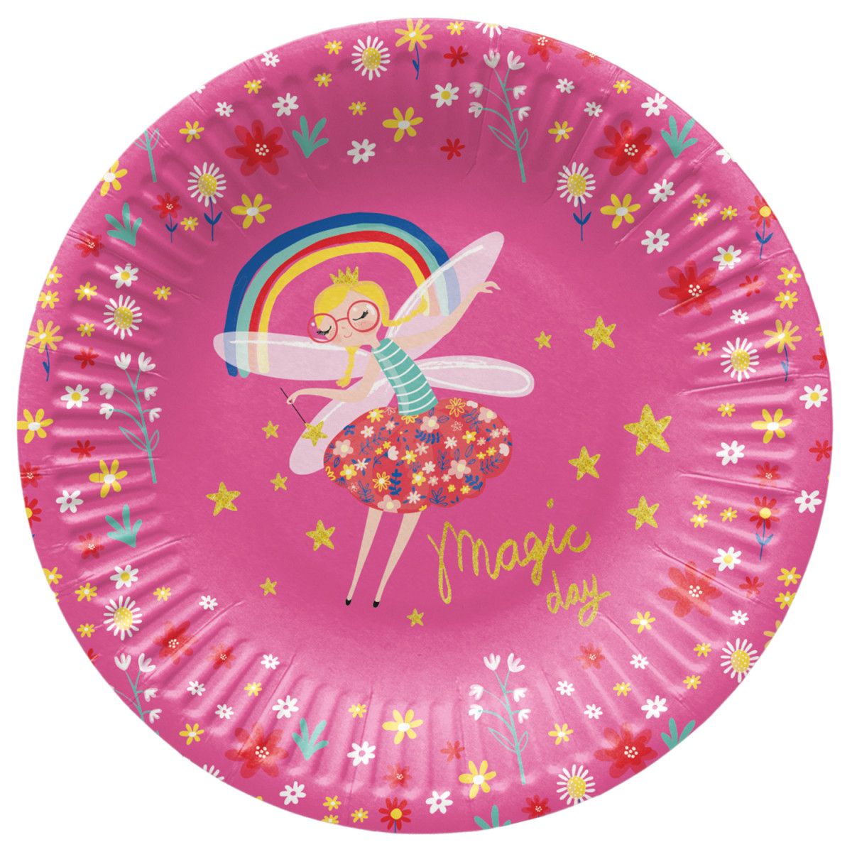 Talerz jednorazowy Paw Fairy Unicorn tektura śr. 180mm 8 szt (PPD8003800)