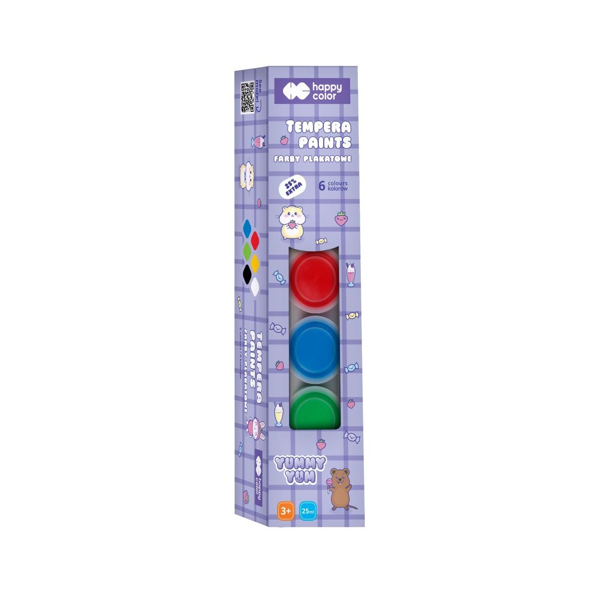 Farby plakatowe Yummy Yum kolor: mix 6 kolor. Happy Color (HA 3310 0025-YU6)