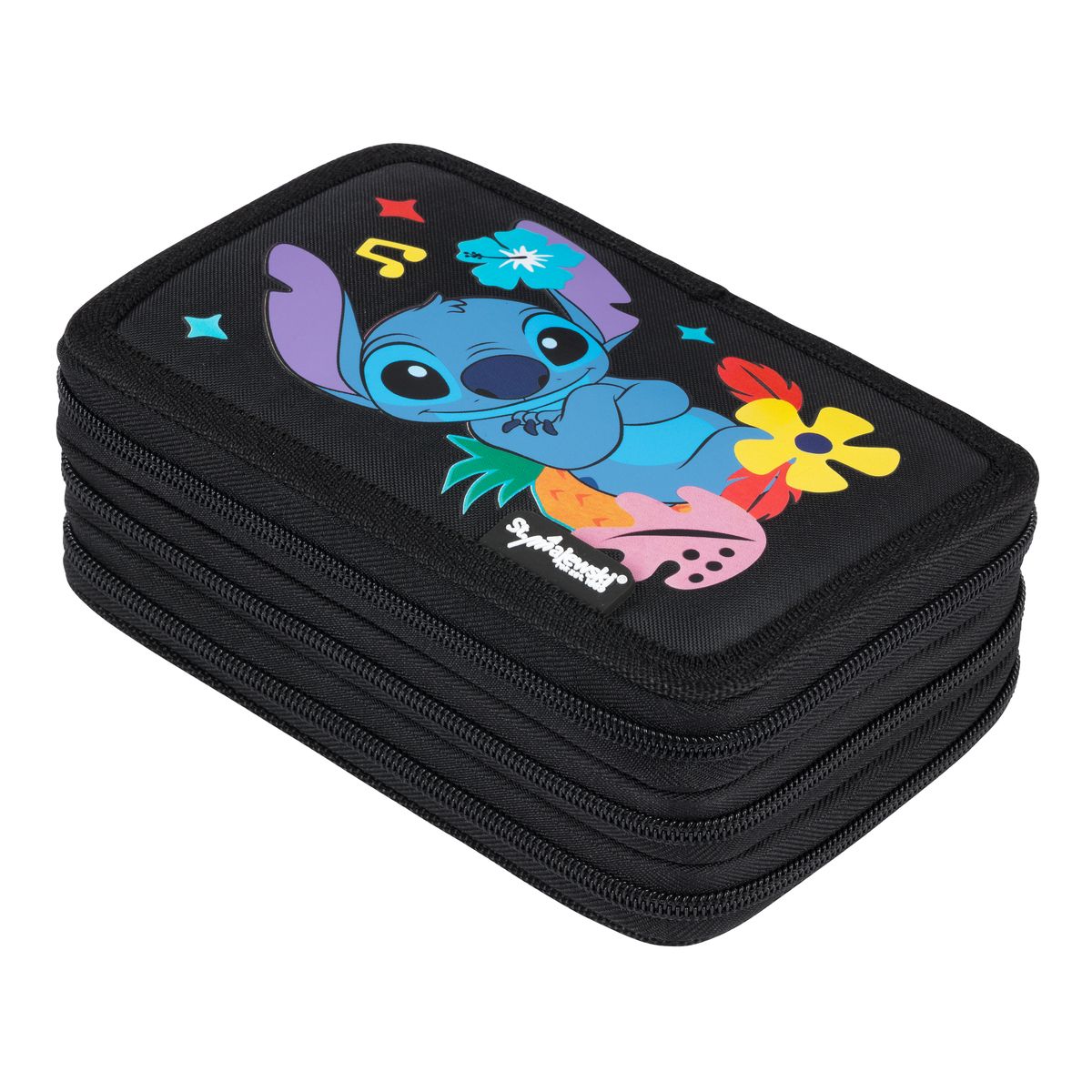 Piórnik St.Majewski STITCH Black ALOHA POTRÓJNY (z wyposażnieniem)