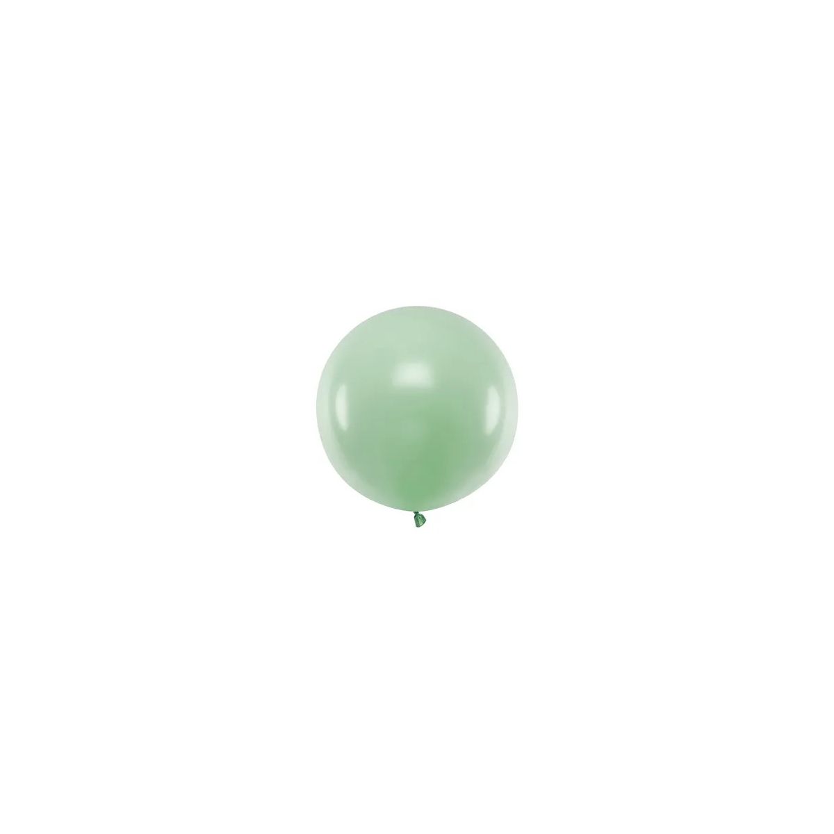 Balon gumowy Partydeco okrągły 60cm, Pastel Pistachio pistacjowy 600mm (OLBOM-096)