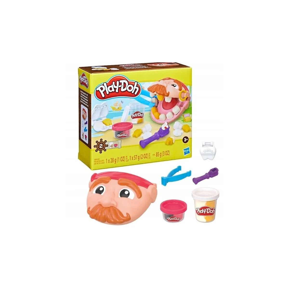 Zestaw kreatywny Playdoh Mini dentysta zestaw pirat Hasbro (F7379)