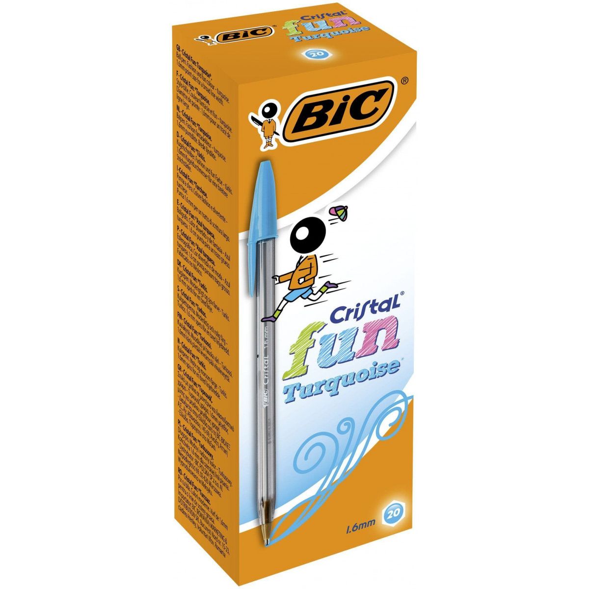 Długopis Bic 20 szt turkusowy 1,6mm (929074)
