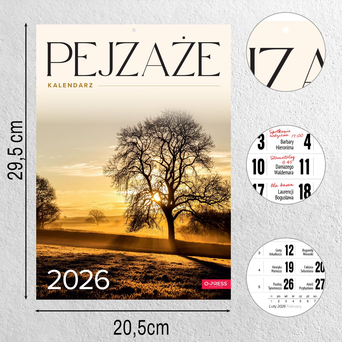Kalendarz ścienny (401000) k:2915-377 A4 PEJZAŻE A4 Press (5904830713459)