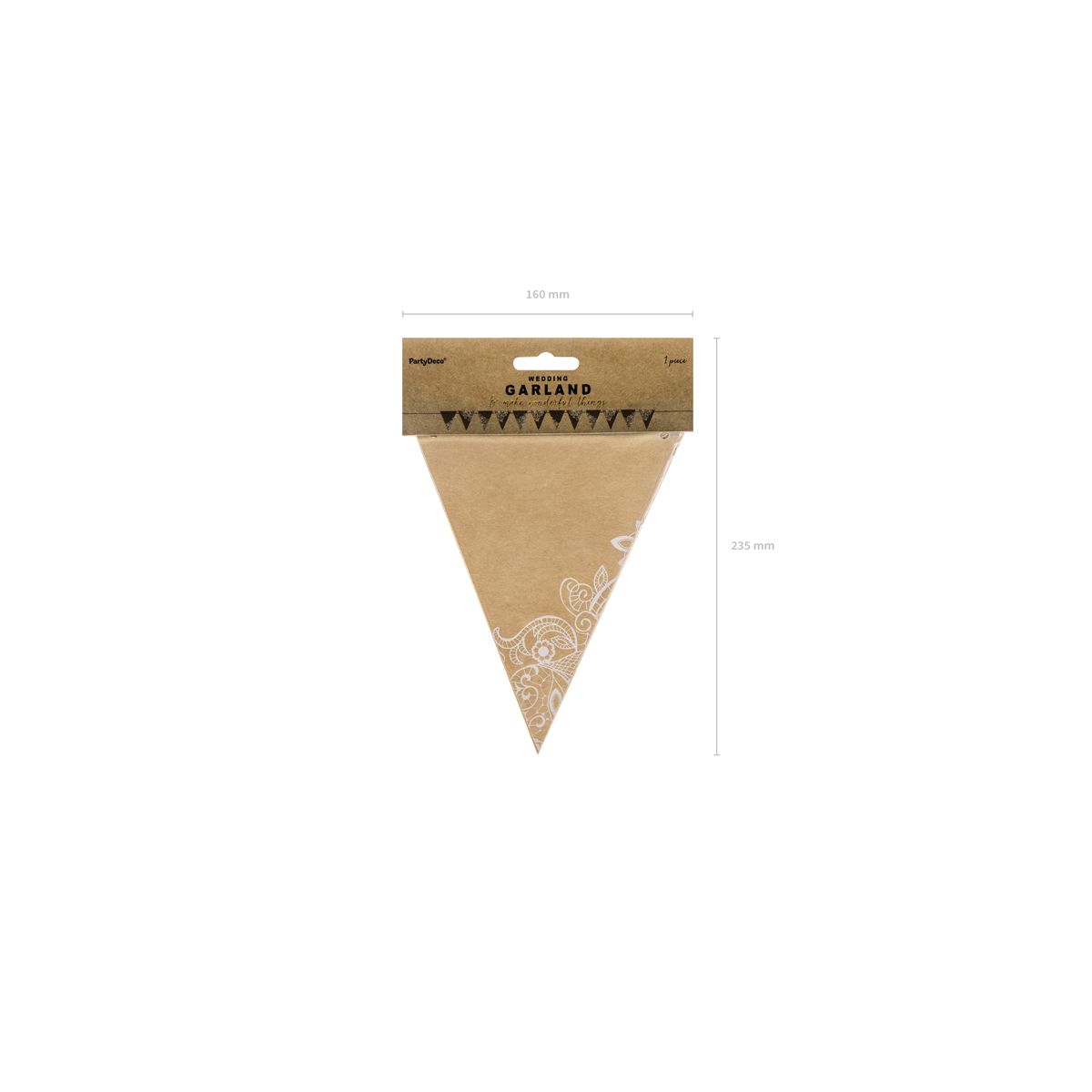Girlanda Flagietki, kraft, 2,1 m Partydeco (FLG17)