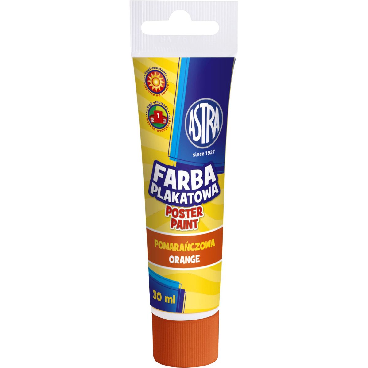 Farby plakatowe Astra kolor: pomarańczowa 30ml 1 kolor.