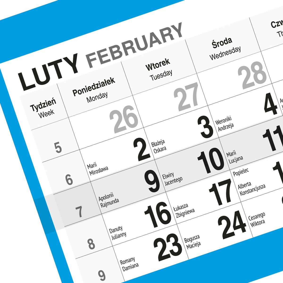 Kalendarz ścienny WIDOK 310mm x 790mm Press