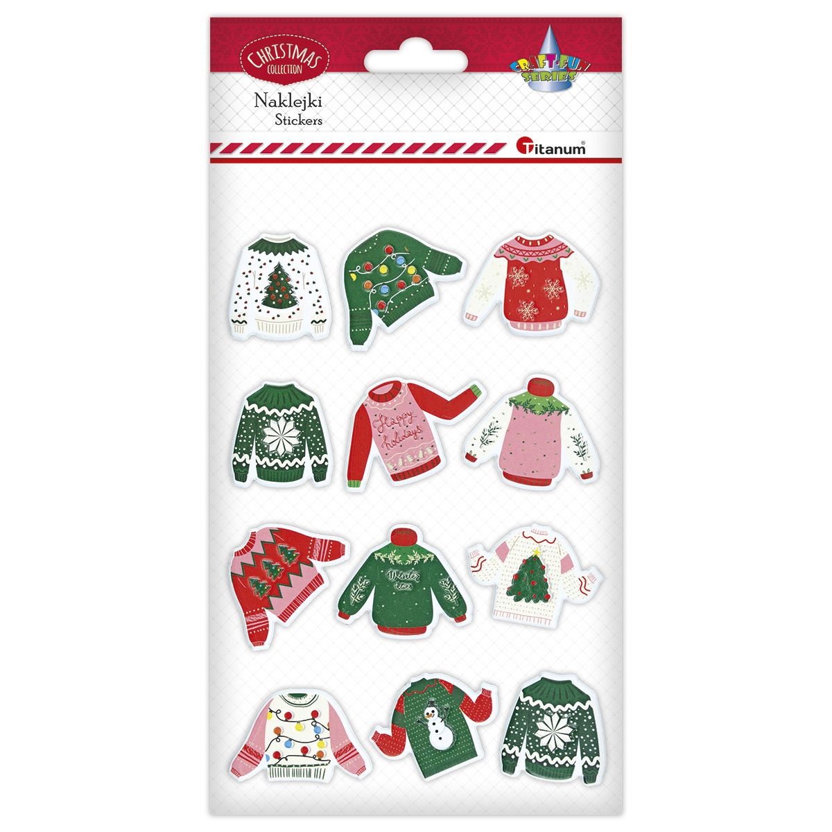 Naklejka (nalepka) Craft-Fun Series świąteczne sweterki Titanum (25CY0424-5)