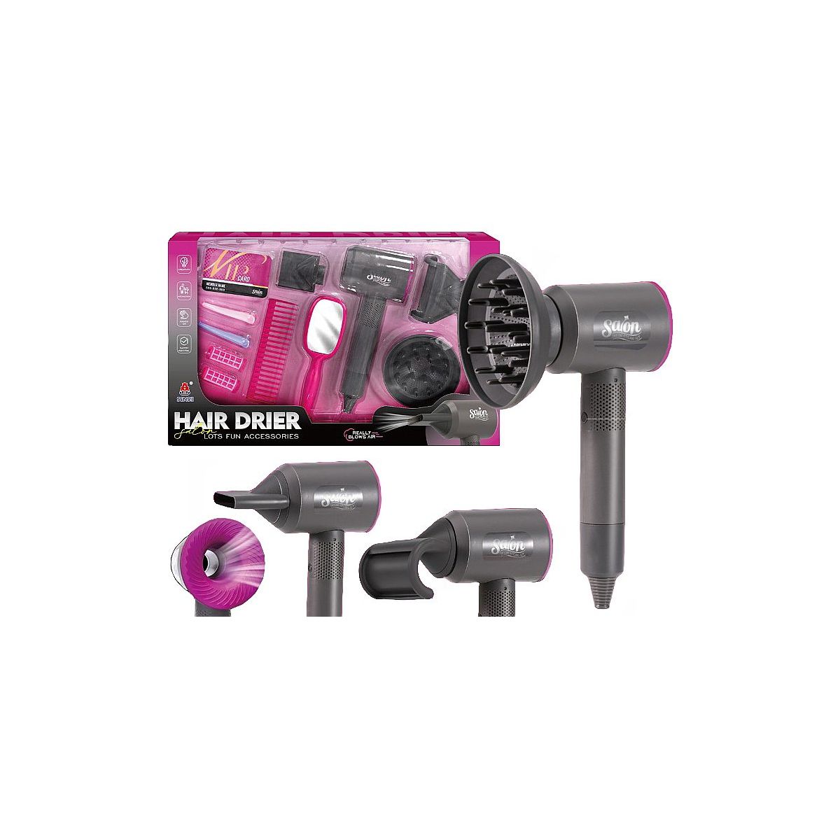 Zestaw piękności do stylizacji włosów, na baterie, 12 elem. Adar (623545)