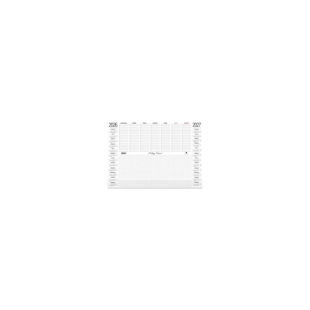 Kalendarz biurkowy duży z listwą 594mm x 420mm Pan Kalendarzyk (A2)