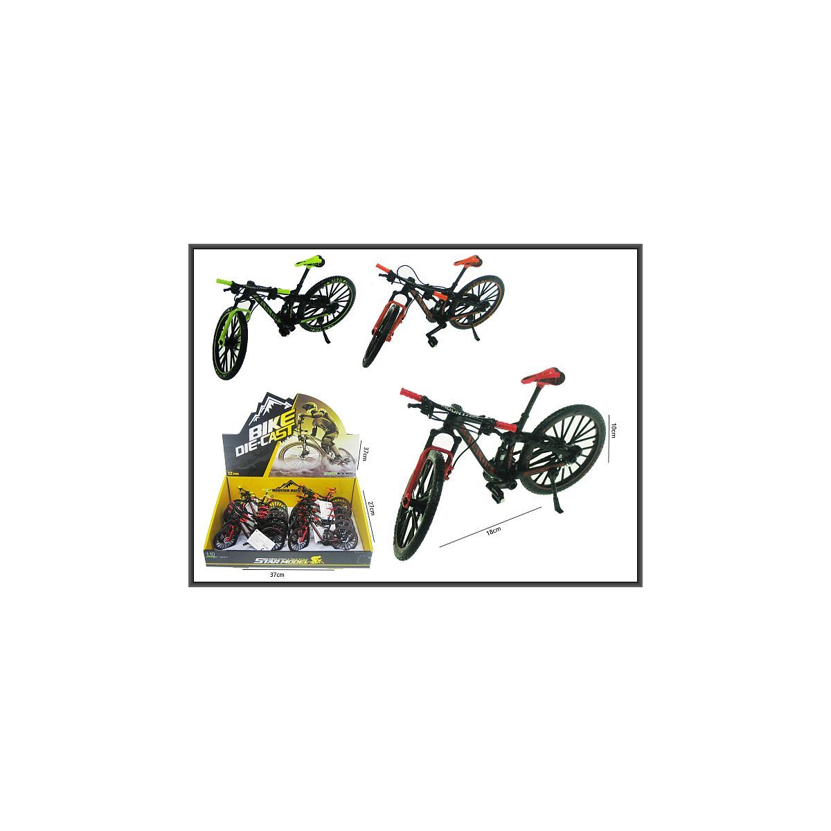 Rowerek MTB 18cm 3-kolory Hipo (H13582)