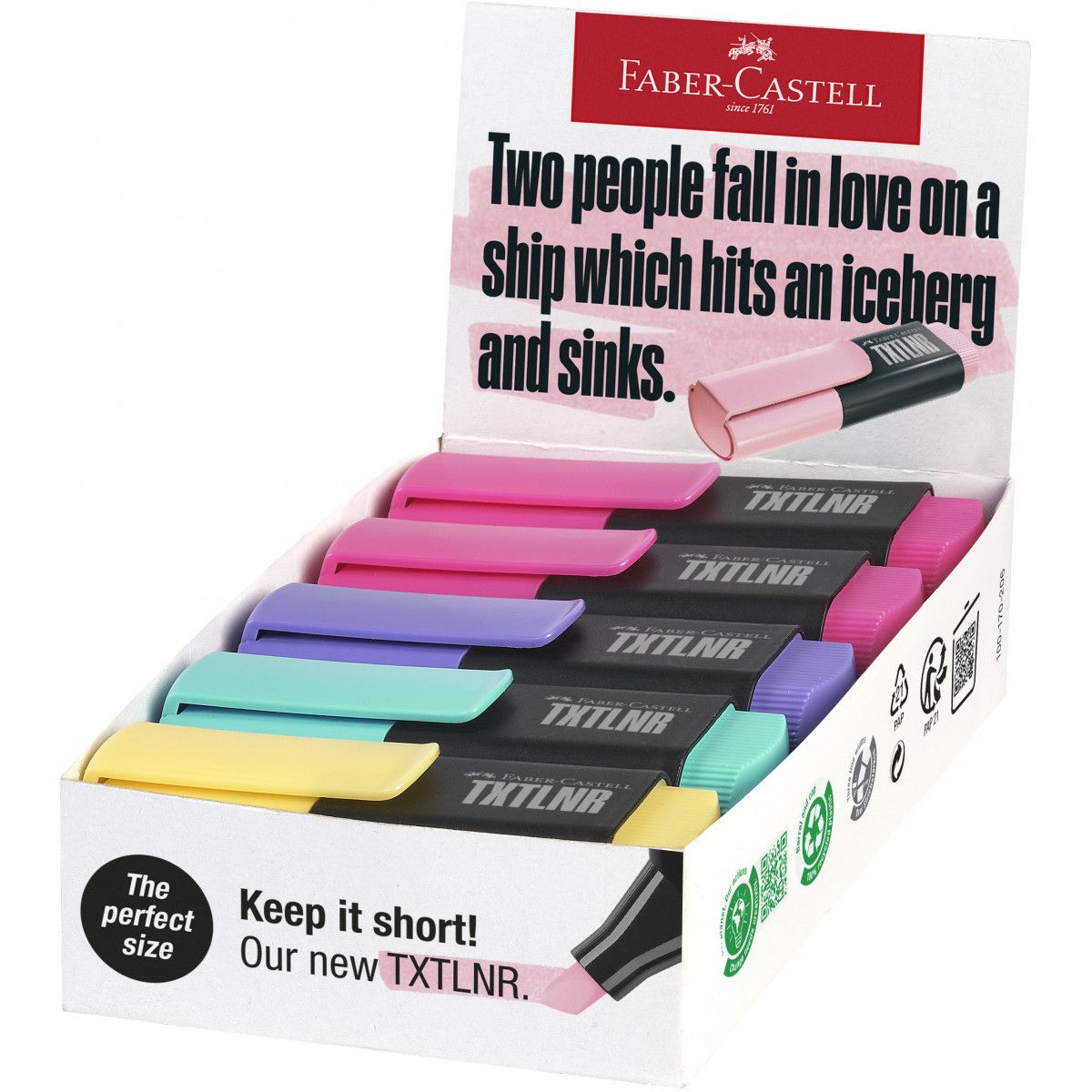 Zakreślacz Faber Castell minidisplay 10 szt pastelowe (154212 FC)