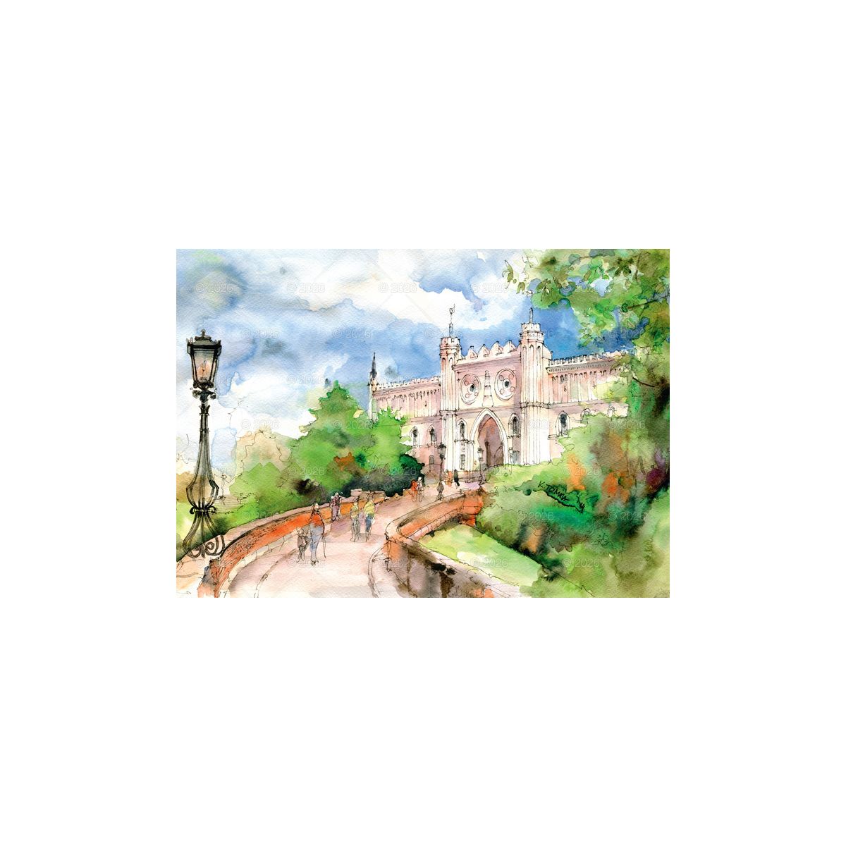 Kalendarz ścienny (401000) k:2915-377 miasta w awkareli rodzinny 2026 280mm x 400mm Lucrum (WL05)