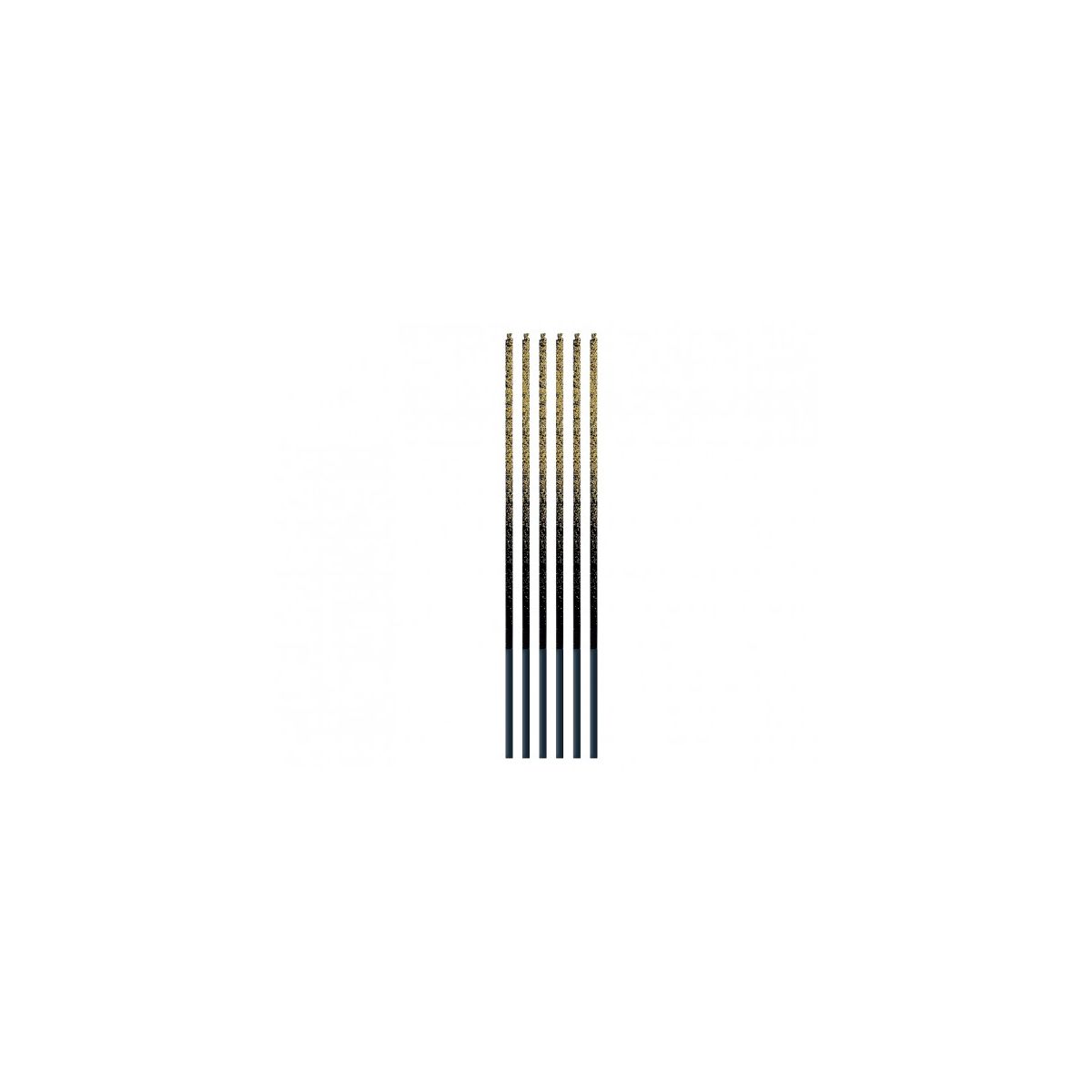 Świeczka urodzinowa Ombre, złoty brokat, 3x3x170mm, 6 szt. Godan (7C-SOZB)
