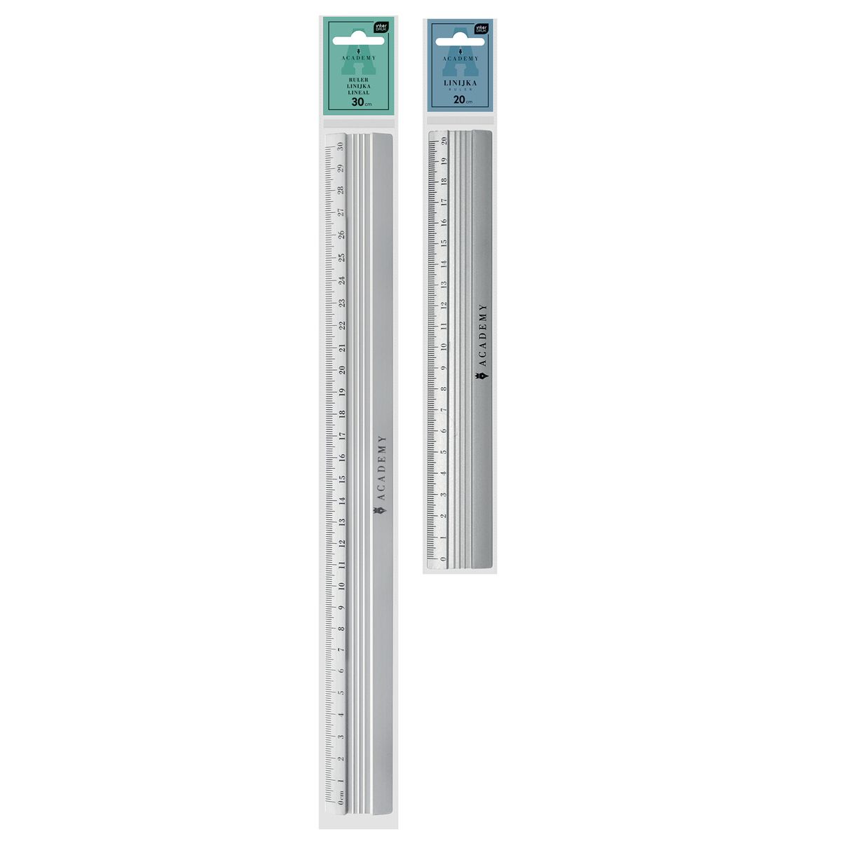 Linijka aluminiowa ACADEMY 30cm Interdruk