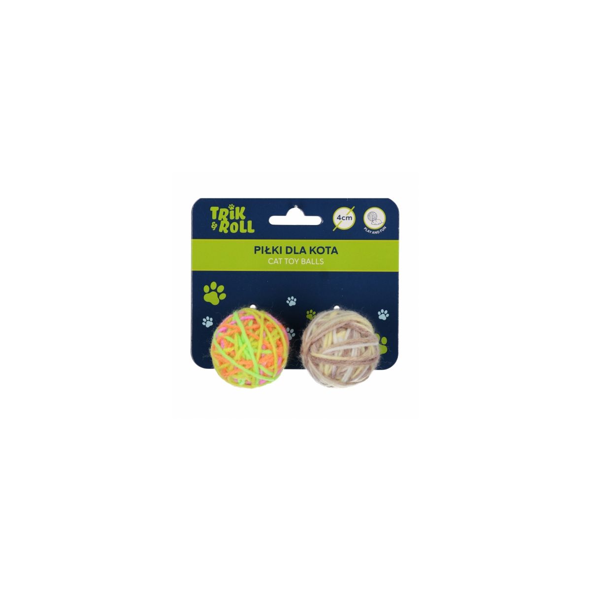 Gadżet Piłka dla kota 4cm 2szt Trik Roll (560723)