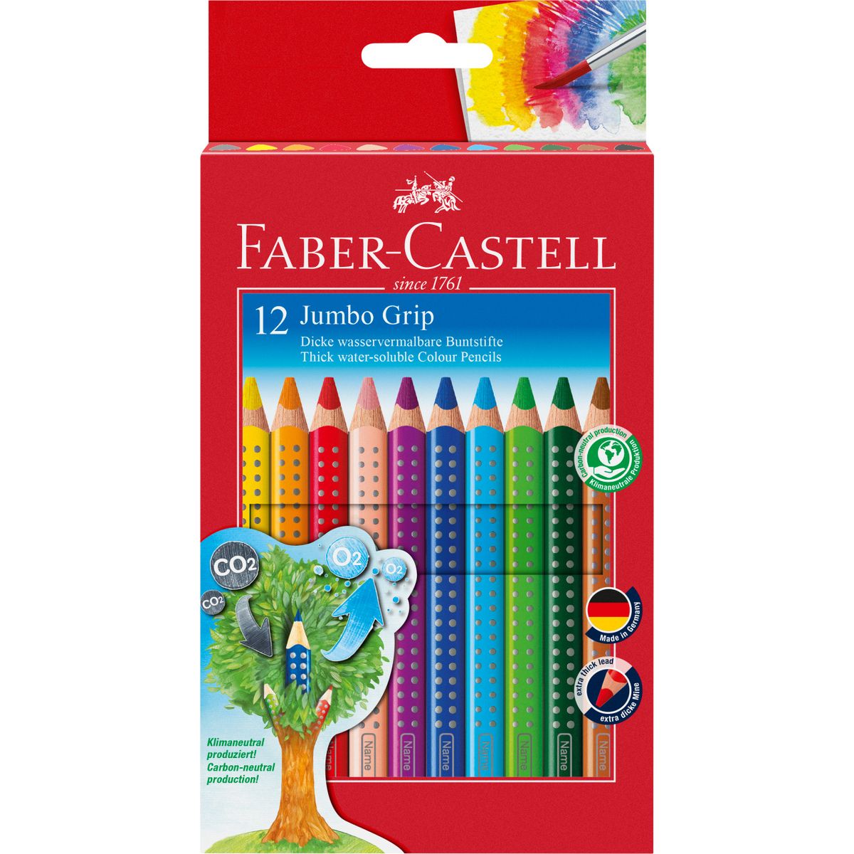 Kredki ołówkowe Faber Castell Jumbo 12 kol. (110912)