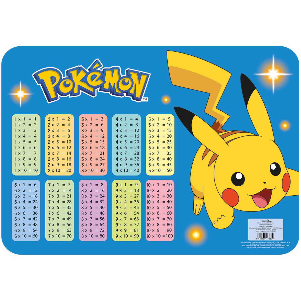 Podkład na biurko Pokemon mix papier pokryty folią Bambino