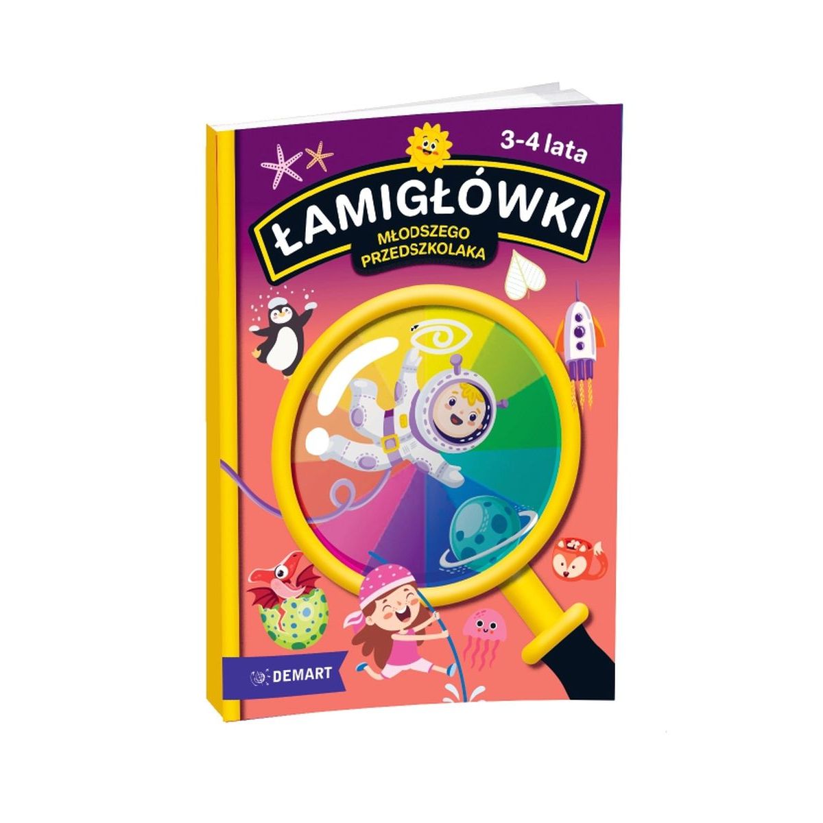 Książeczka edukacyjna Łamigłówki młodszego przedszkolaka. Wiek 3-4 lata Demart