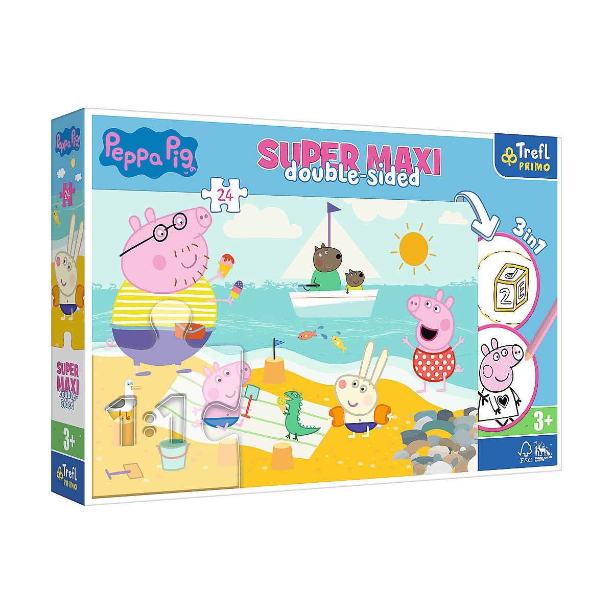 Puzzle Trefl Peppa Pig Super maxi Radosny dzień Peppy 24 el. (41010)