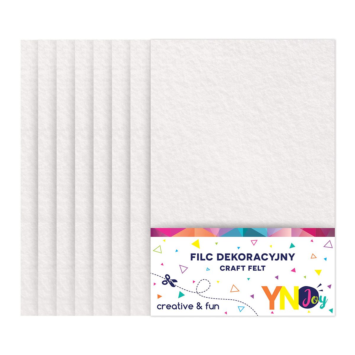 Filc kolor: biały 8 ark. [mm:] 210x297 Interdruk (IFILDEKBIA)