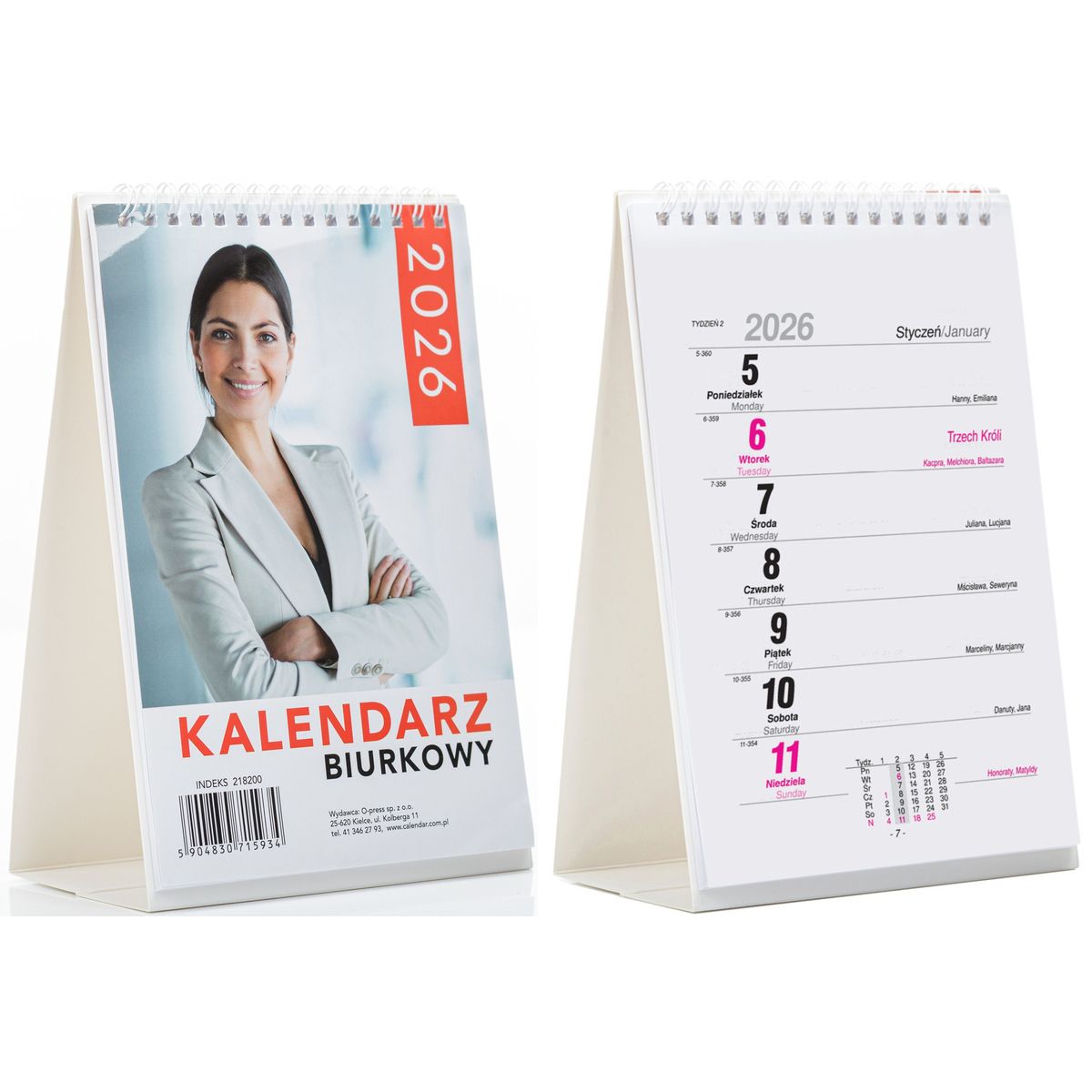 Kalendarz biurkowy (308046) k:510-83 A5 A5 Press (TYGODNIOWY)