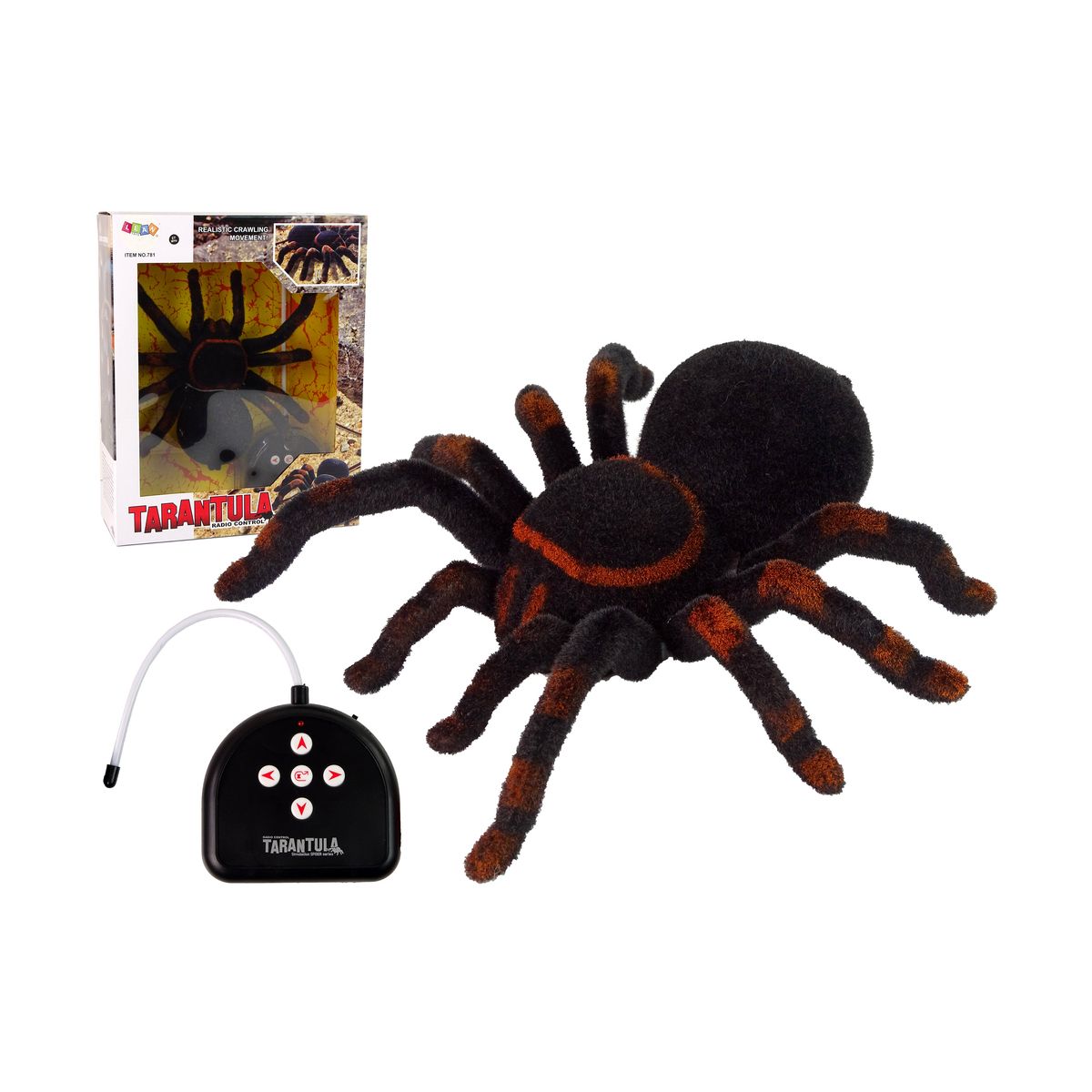 Figurka Zdalnie Sterowany Pająk Tarantula Czarny R/C Lean (13102)