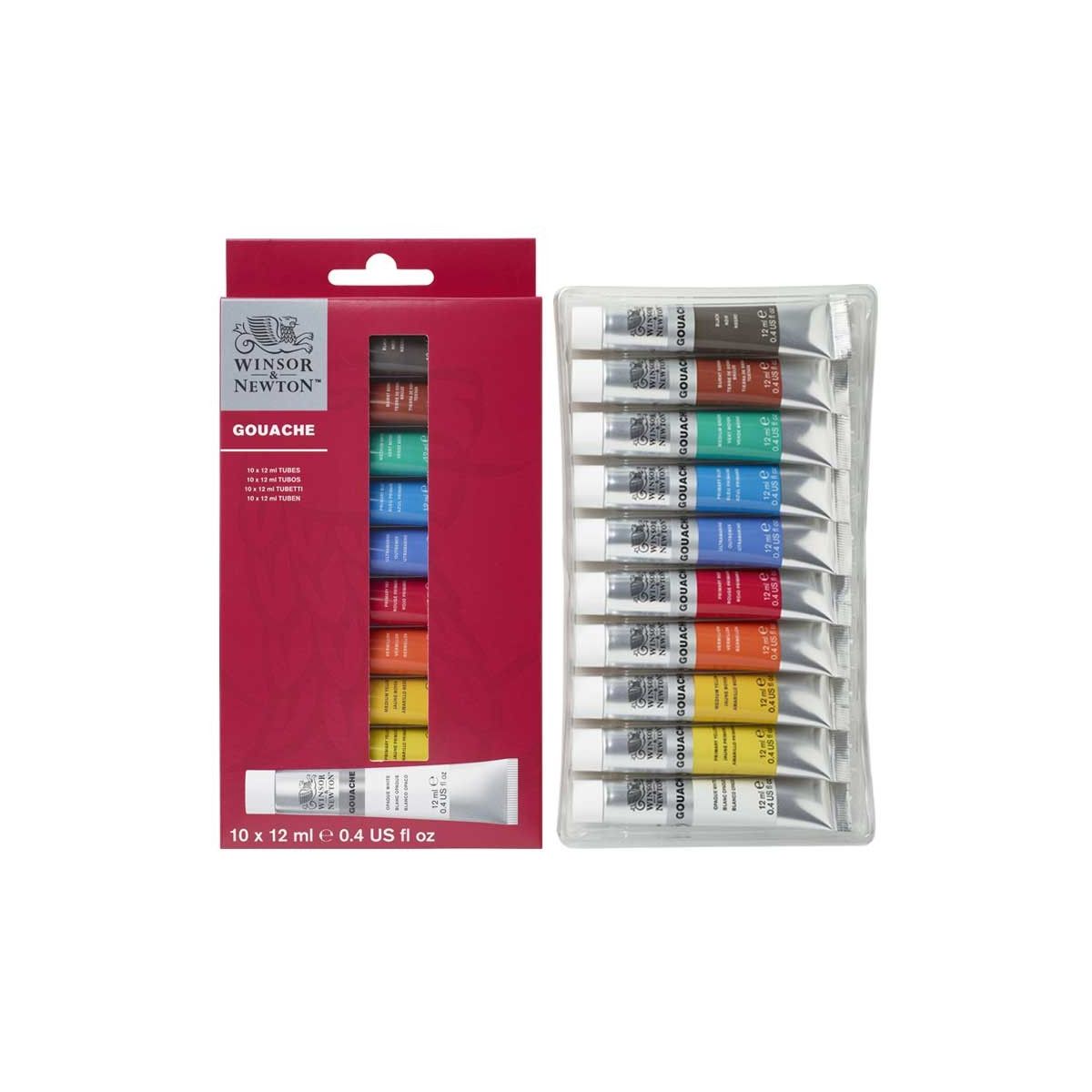 Farba gwasz 12ml 10 kolor. Winsor (890001)