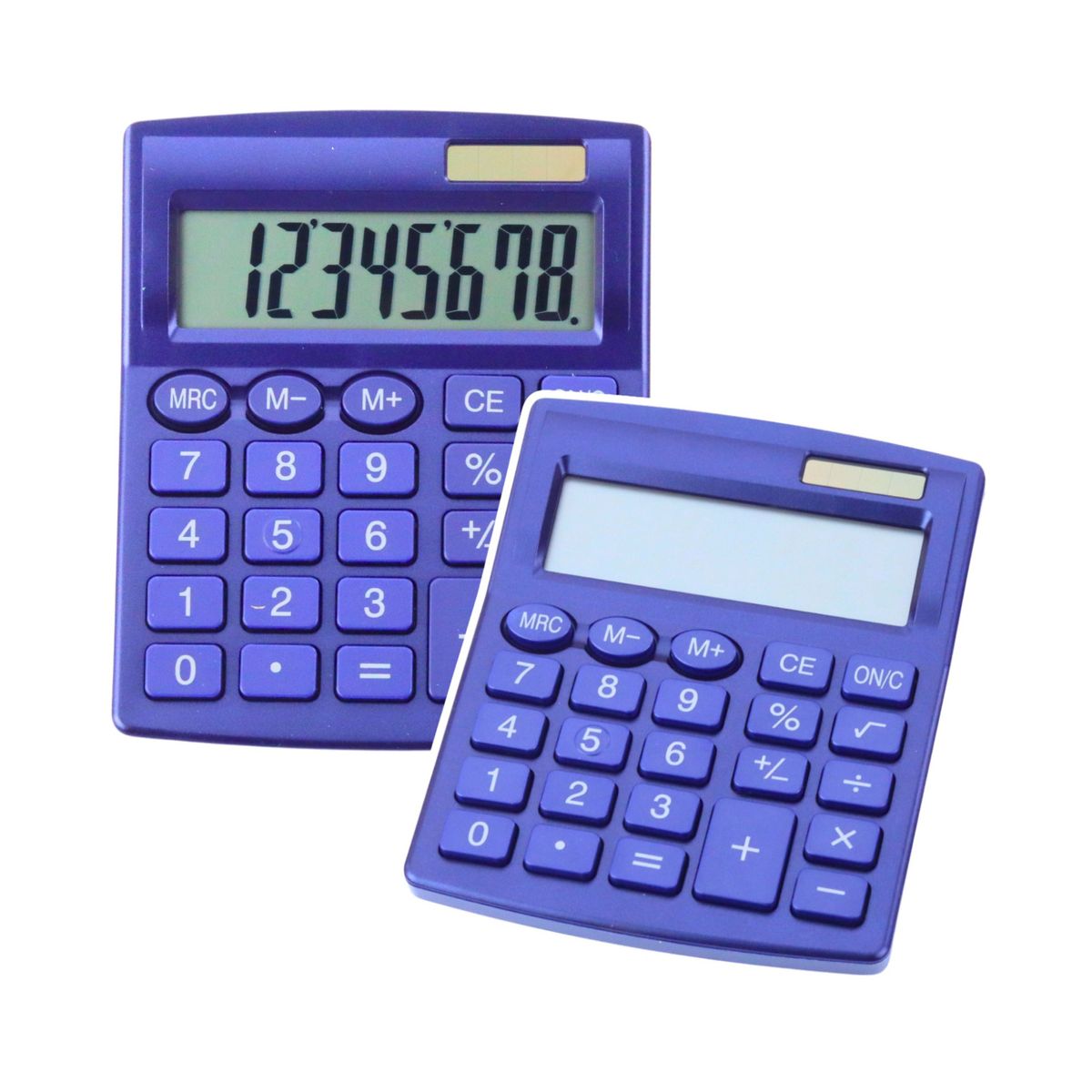 Kalkulator na biurko Szkolny Klasyczny 8-Cyfrowy LCD Solar Granatowy Lean (21871)