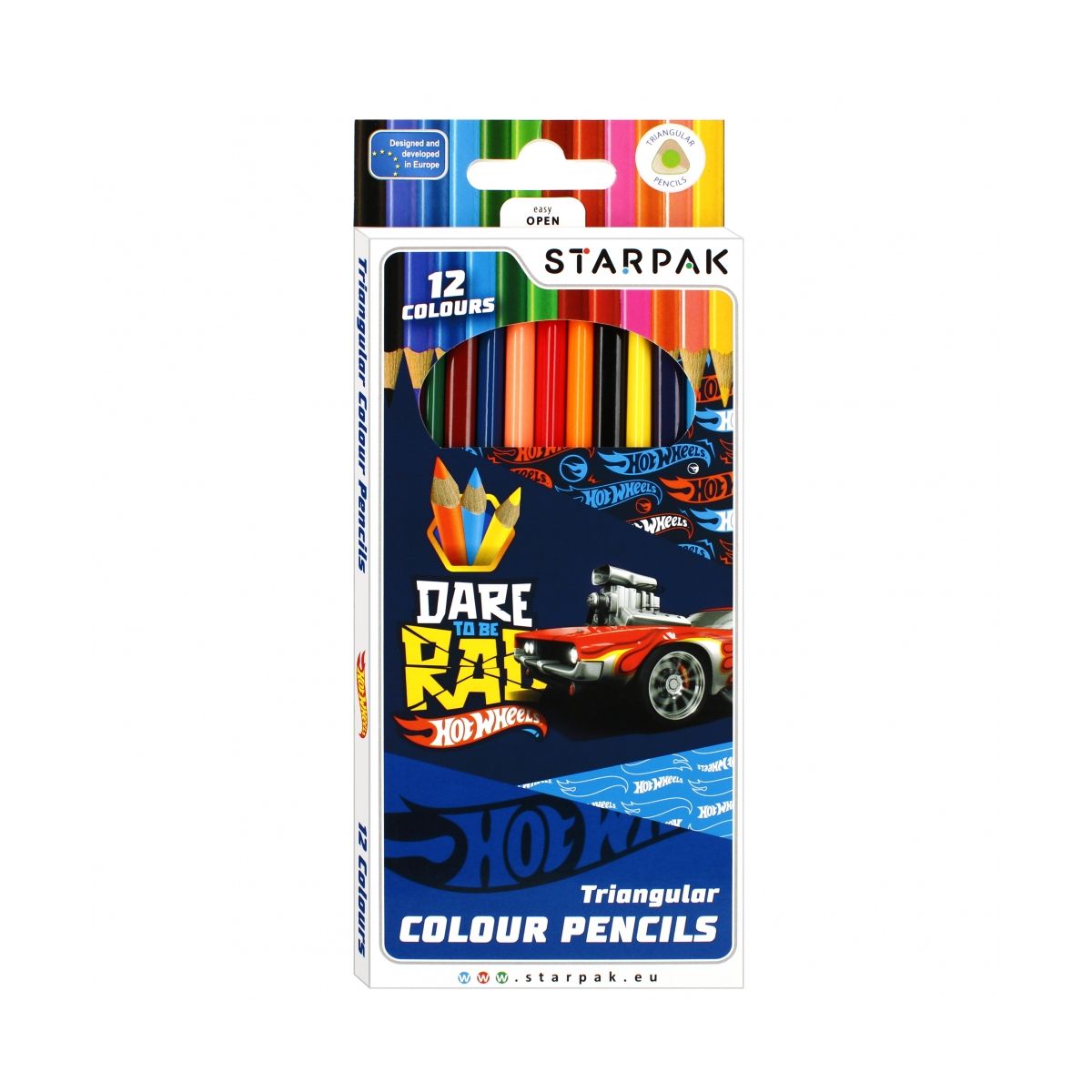 Kredki ołówkowe Starpak Hot Wheels St 12 kol. (490887)