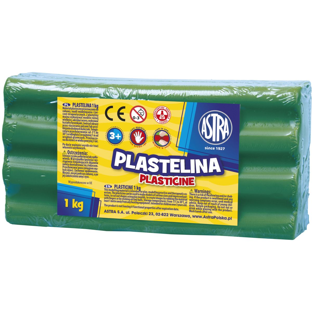 Plastelina Astra 1 kol. zielona 1000g