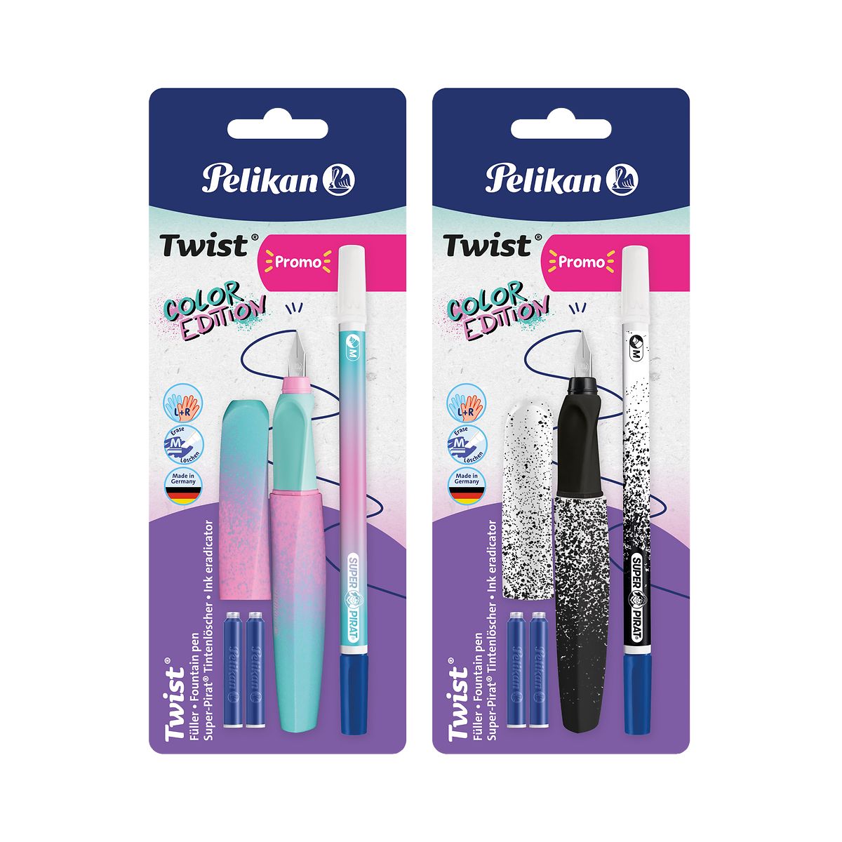 Pióro wieczne Pelikan Twist COLOR EDITION + NABOJE + zmazywacz (300010110)