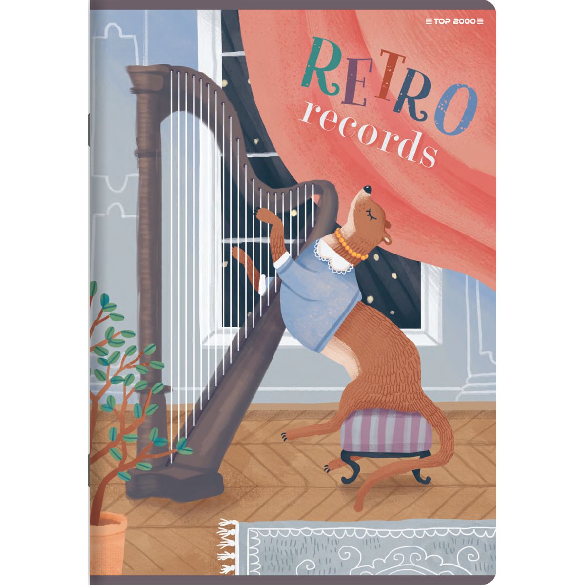 Zeszyt BOOKWORM/RETRO A5 32k. 70g krata Top 2000 (400169402)