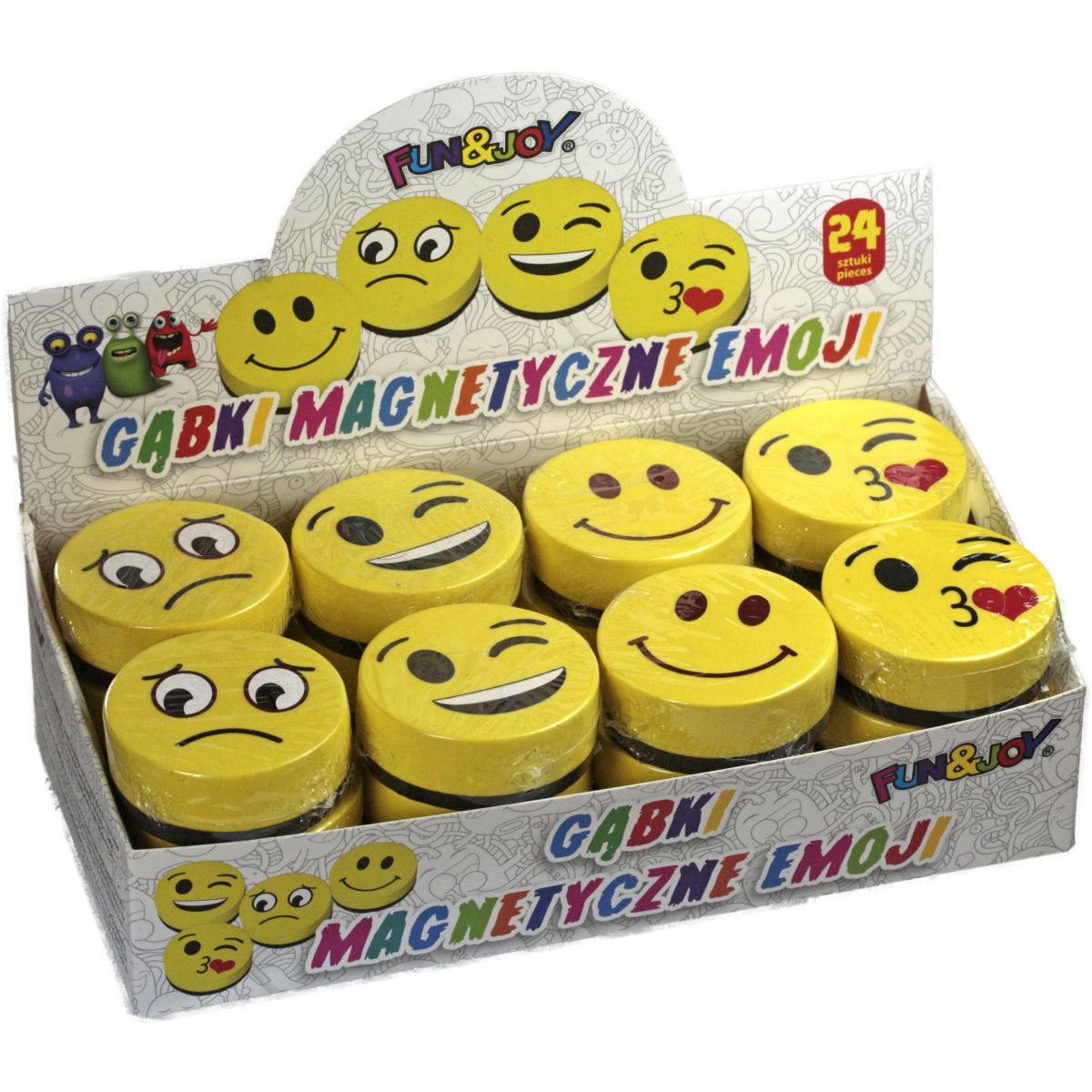 Ścieracz do tablicy magnetyczna Fun&Joy (EMOJI)