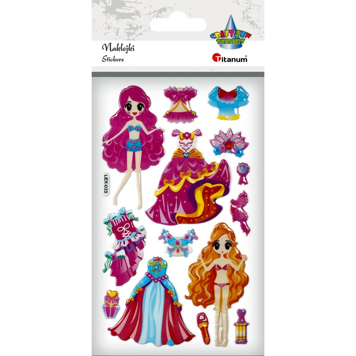 Naklejka (nalepka) Craft-Fun Series lalki i stroje Titanum (LXE-023)