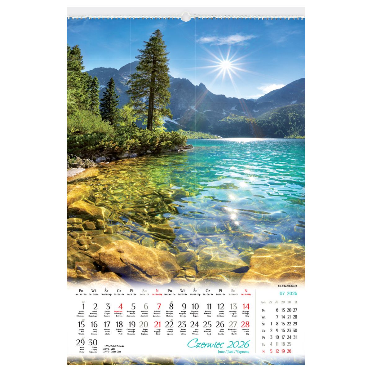 Kalendarz ścienny MAGICZNA POLSKA 13-planszowe 2024 320mm x 470mm Lucrum (RW02)