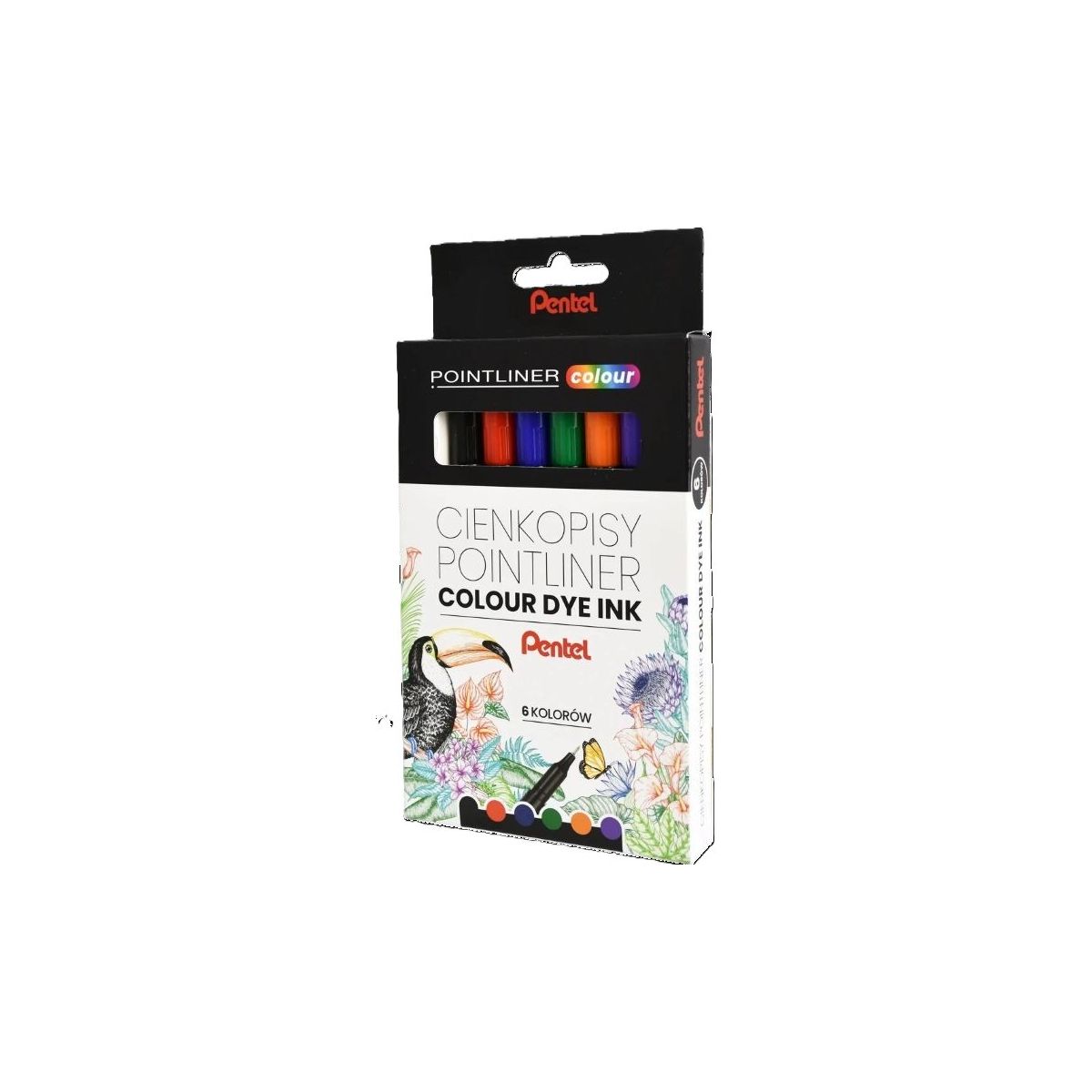 Cienkopis Pentel POINTLINER COLOUR mix 0,4mm 6kol. (S40-ST6PL)