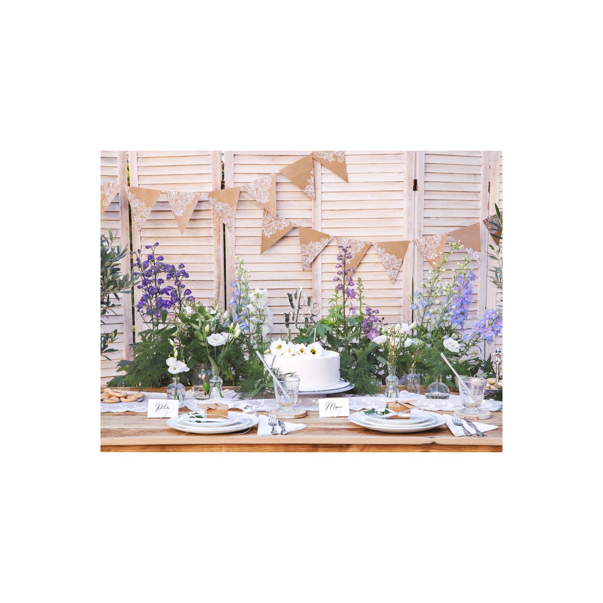 Girlanda Flagietki, kraft, 2,1 m Partydeco (FLG17)