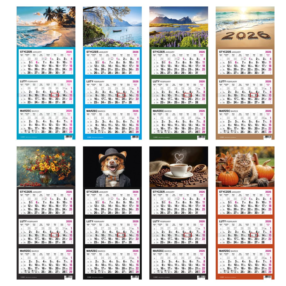 Kalendarz ścienny WIDOK 310mm x 790mm Press