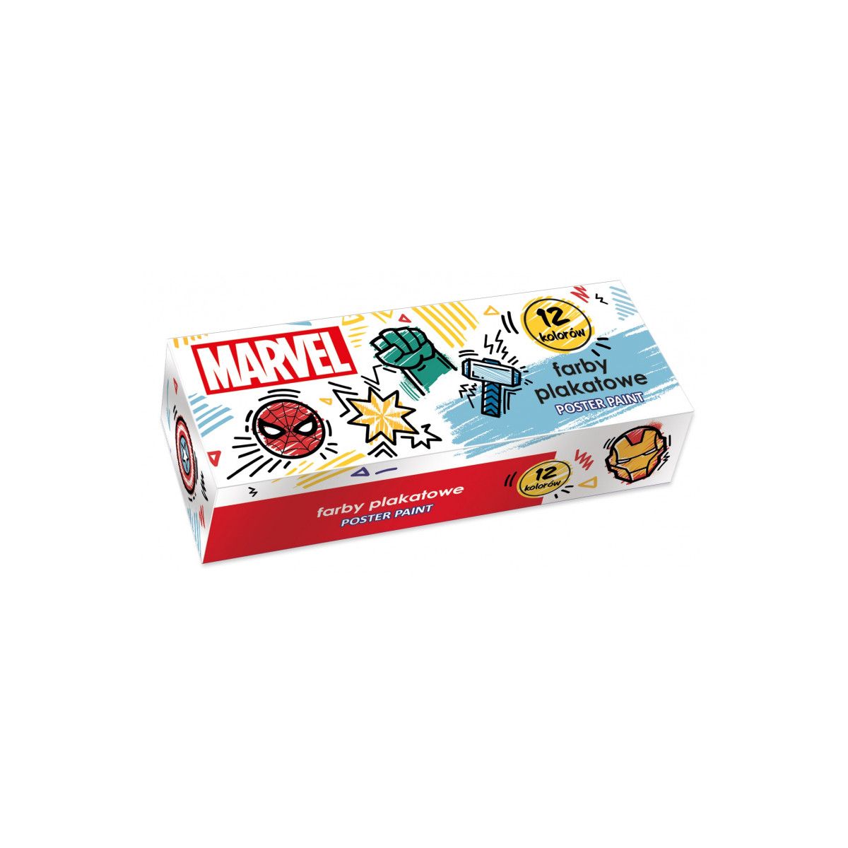 Farby plakatowe Beniamin AVENGERS kolor: mix 20ml 12 kolor. (114131)