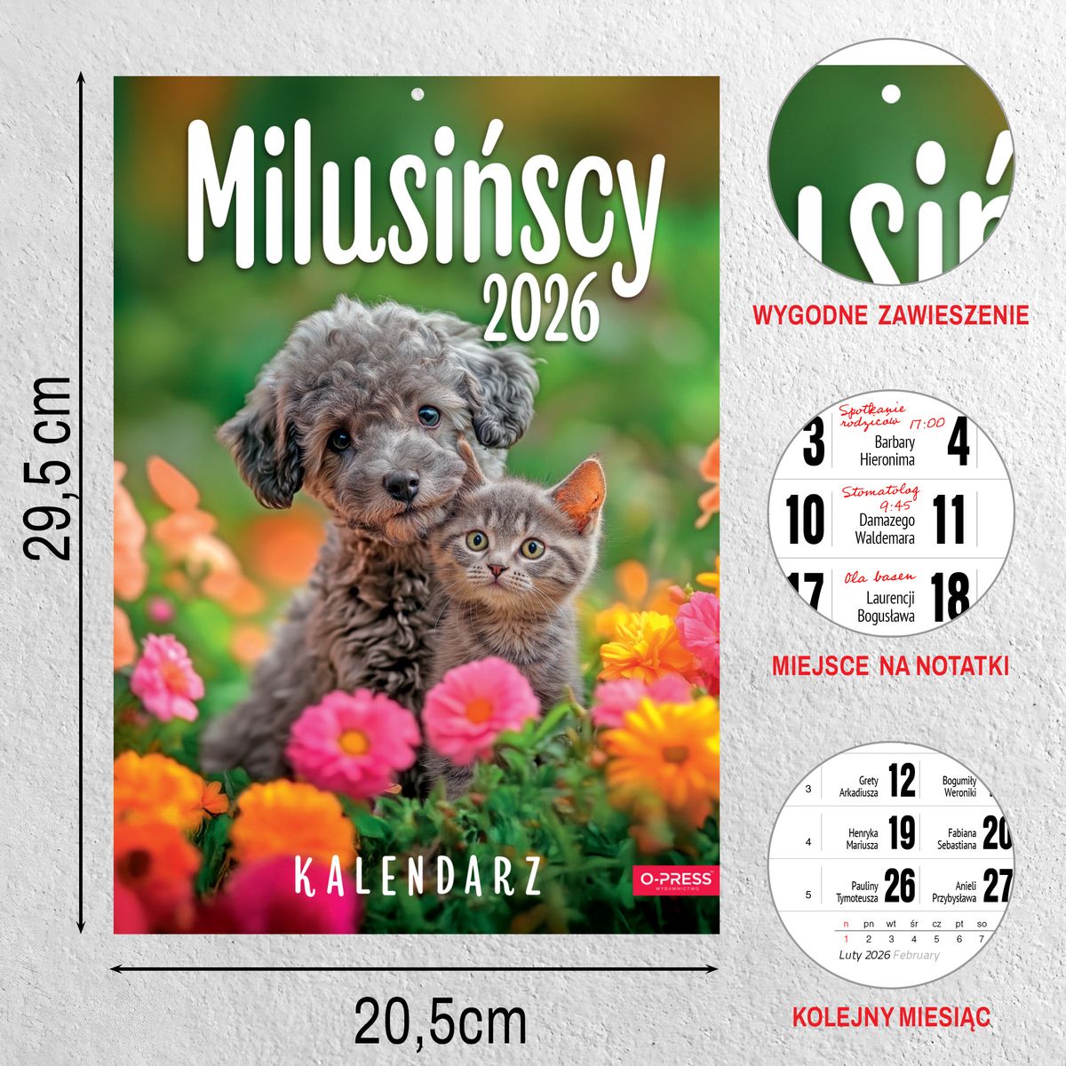 Kalendarz ścienny (401000) k:2915-377 A4 MILUSIŃSCY A4 Press (5904830713473)