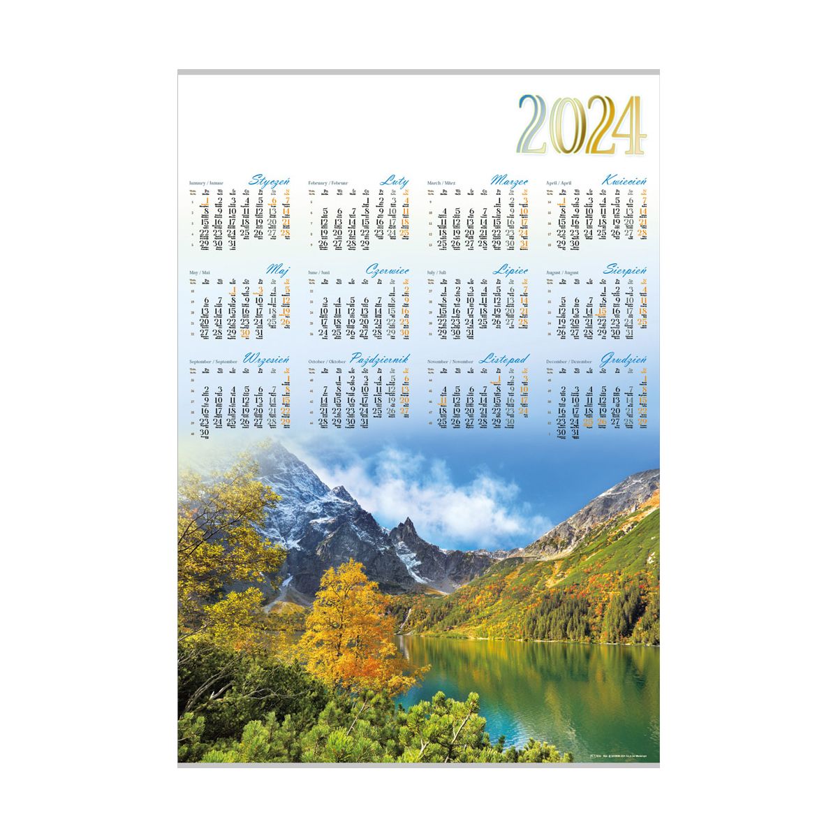 Kalendarz ścienny Lucrum TATRY plakatowy 607mm x 880mm (PL01)