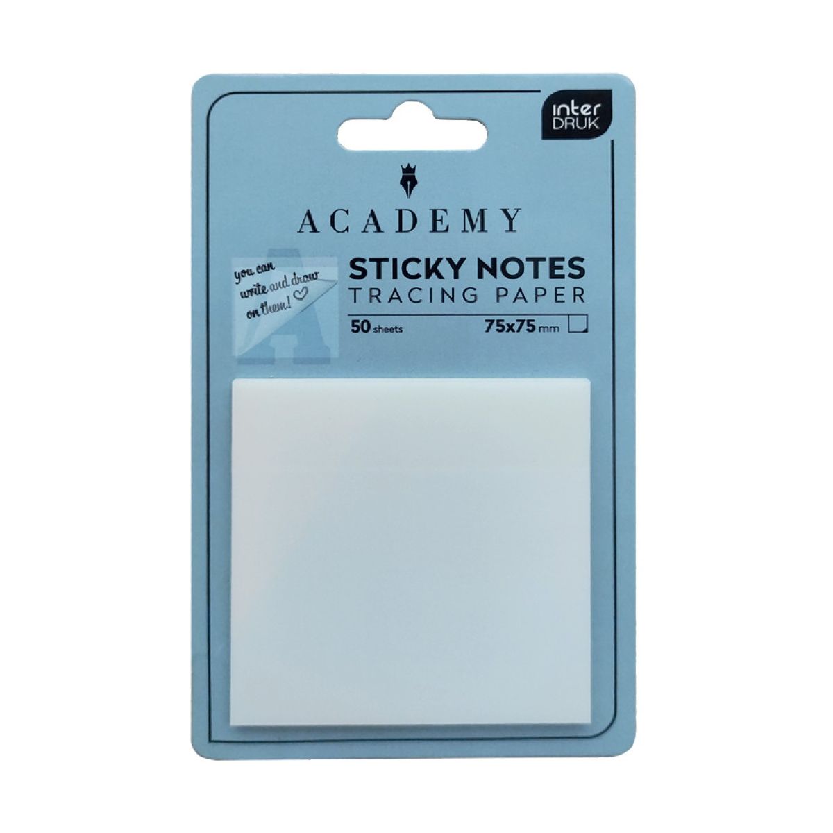 Notes samoprzylepny (karteczki) Academy PRZEŹROCZYSTE FROST