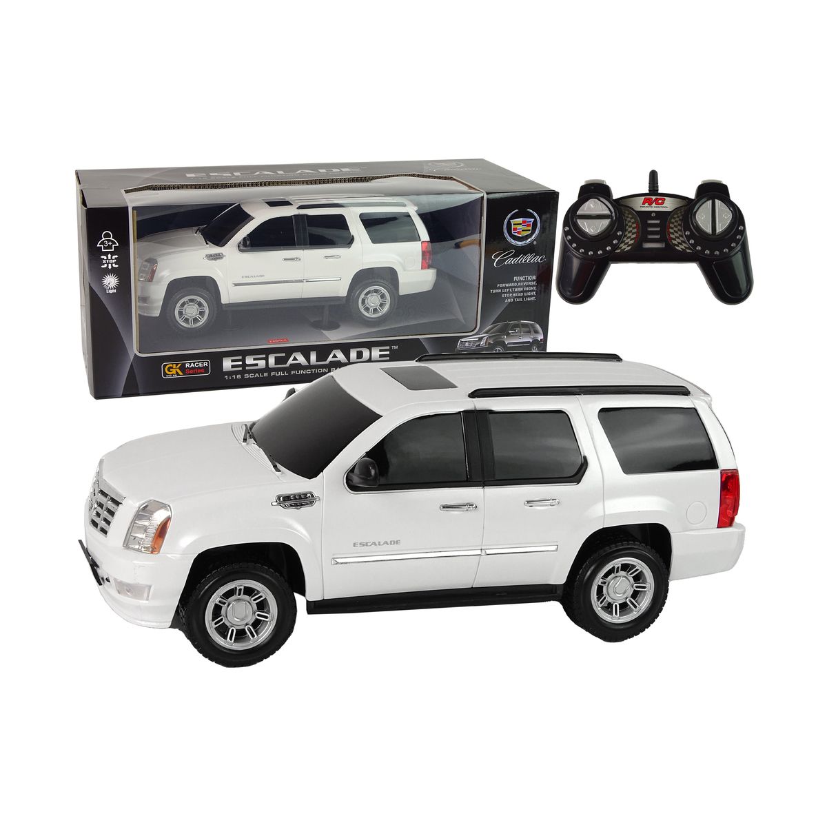 Samochód Lean Cadillac Escalade R/C Biały Światła Dźwięk 1:16 (14138)