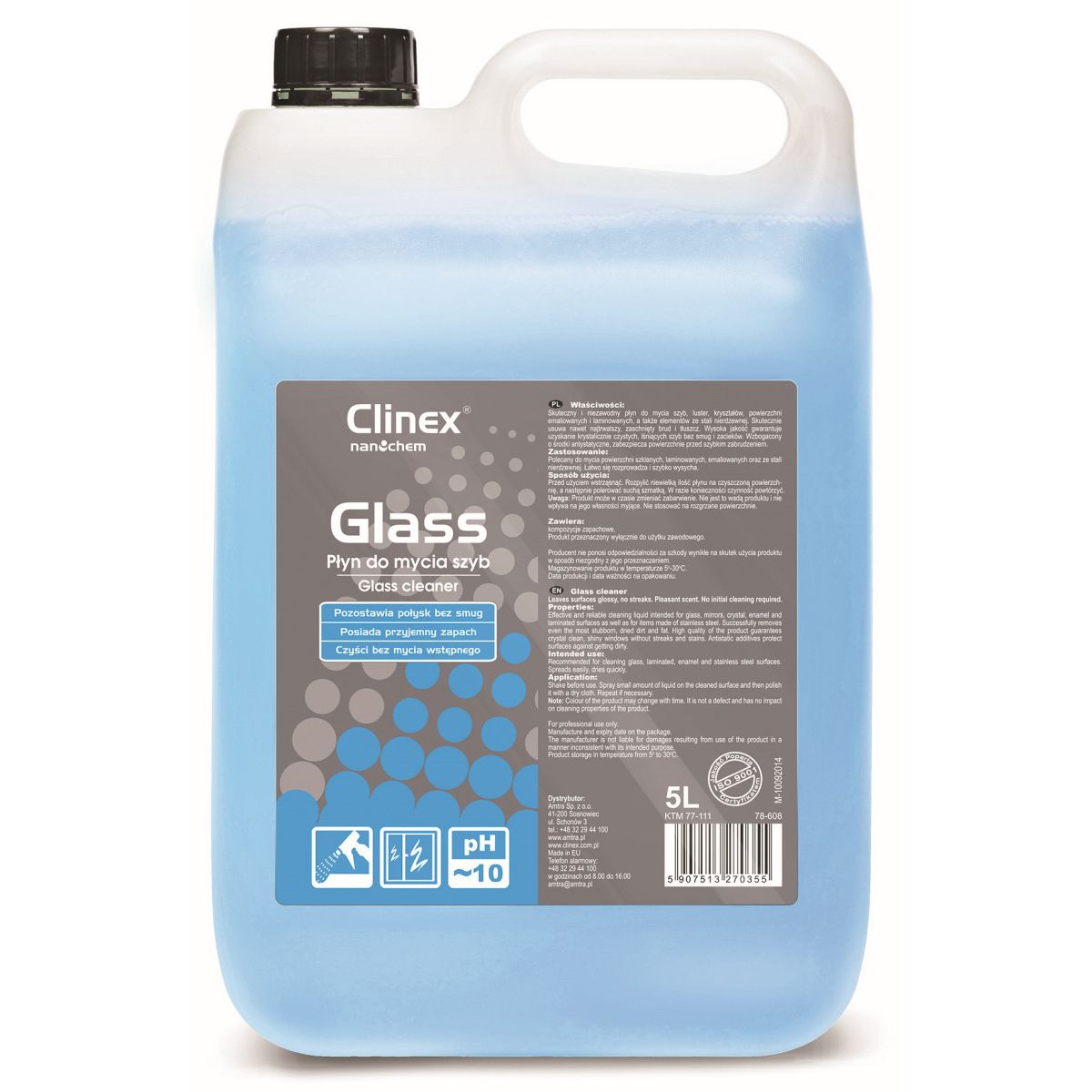 Płyn do mycia szyb Clinex Glass 5 l (CL77111)