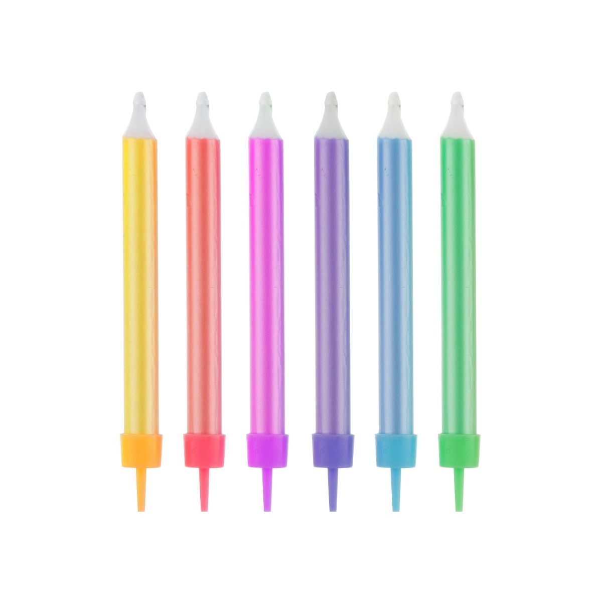 Świeczka urodzinowa Jumbo perłowy kolor mix 12 sztuk Godan (SF-SKJP)