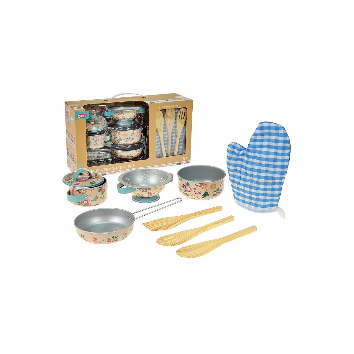 Naczynia zestaw metalowych garnków, z akcesoriami Adar (623675)