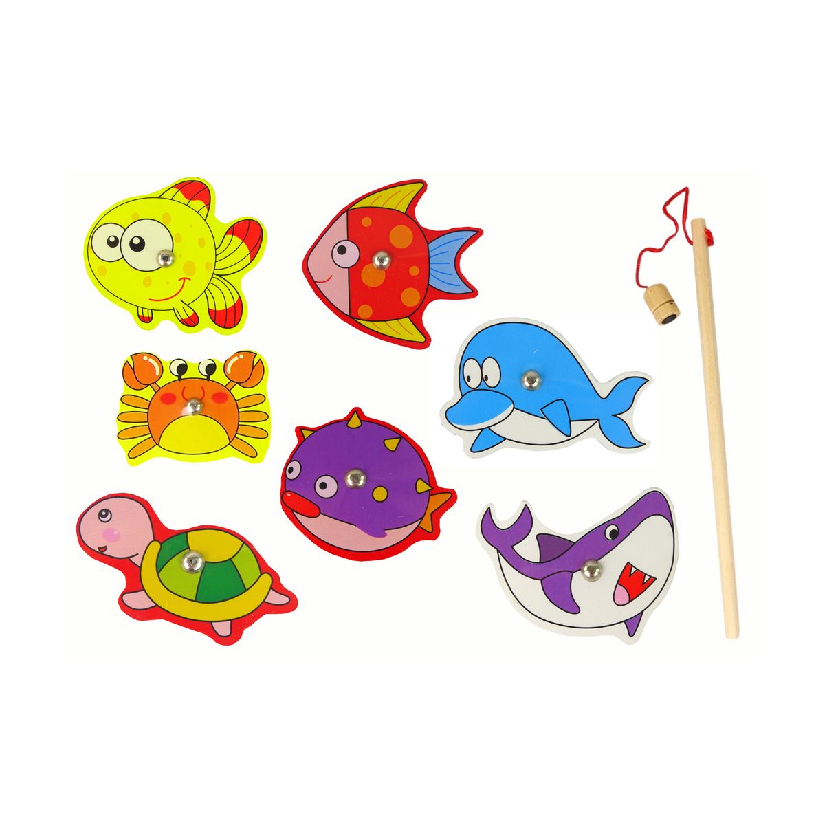 Gra zręcznościowa Drewniany Zestaw Do Łowienia Rybek Kolorowy Magnes Lean (15256)