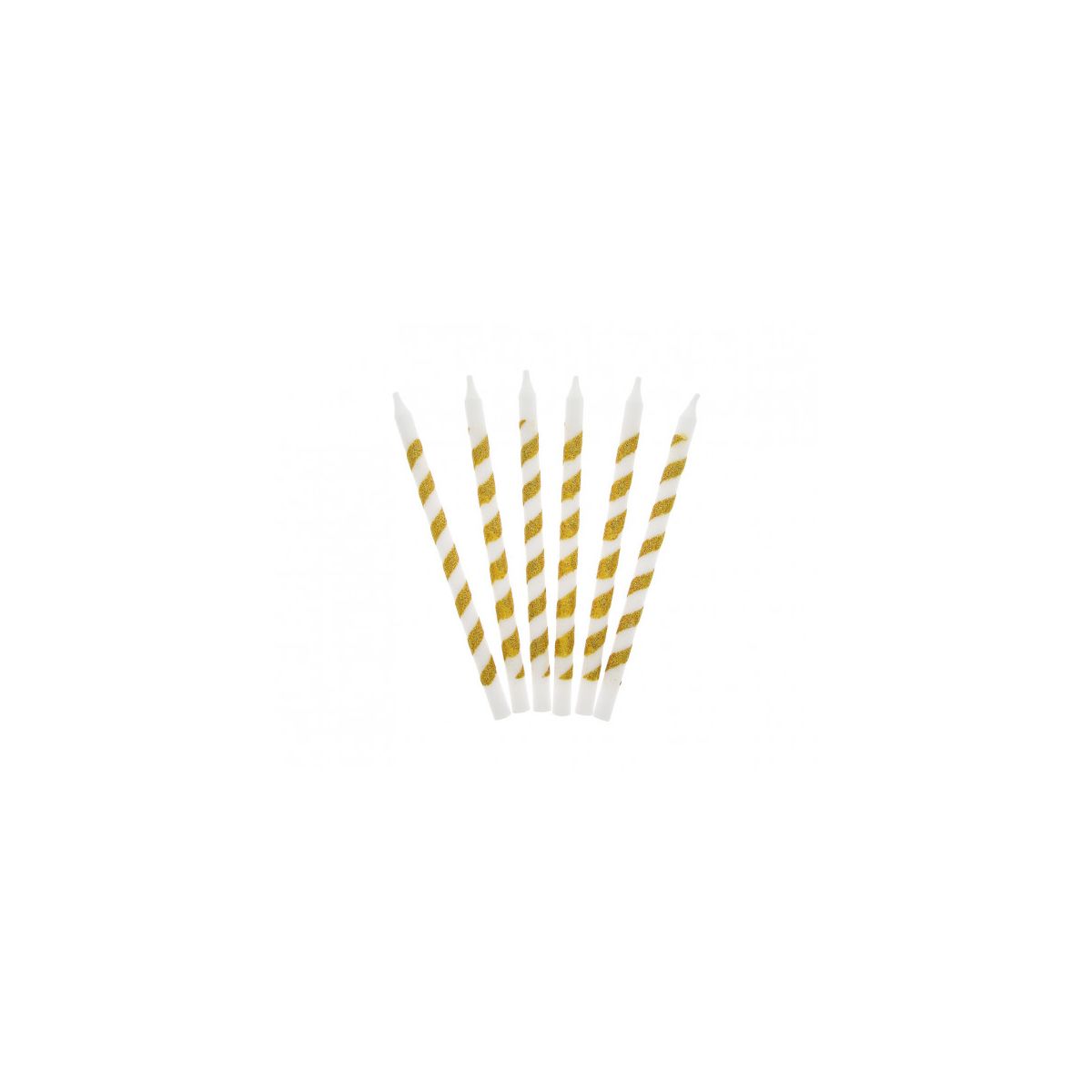 Świeczka urodzinowa Twister, brokatowe złote 16szt. Godan (SF-TWBZ)
